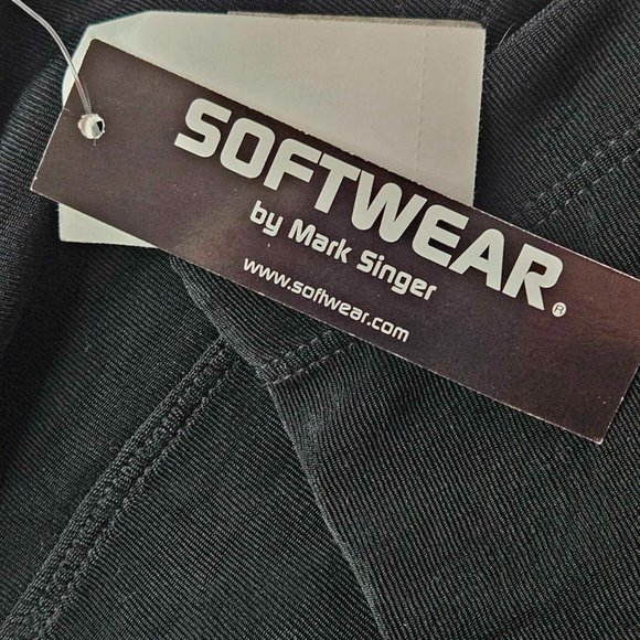 NWT (LYCRA) SOFTWARE by Mark Singer Black Pants Size XL - Picture 9 of 10